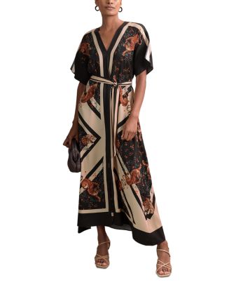 Reiss x Alice Canale Hanna Tiger Placed Maxi Dress - Exclusive - Black - 6 UK/2 US