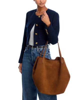 The Oversized Shopper Tote in Suede 