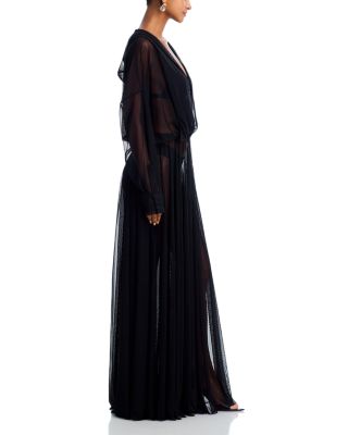 Hooded Mesh Gown