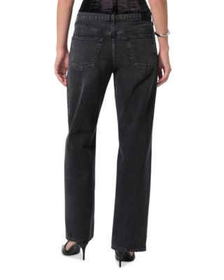 Lindz Low Rise Easy Straight Leg Jeans in Kuro