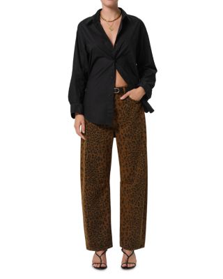 Miro Relaxed Tapered Jeans in Sepia Cheetah
