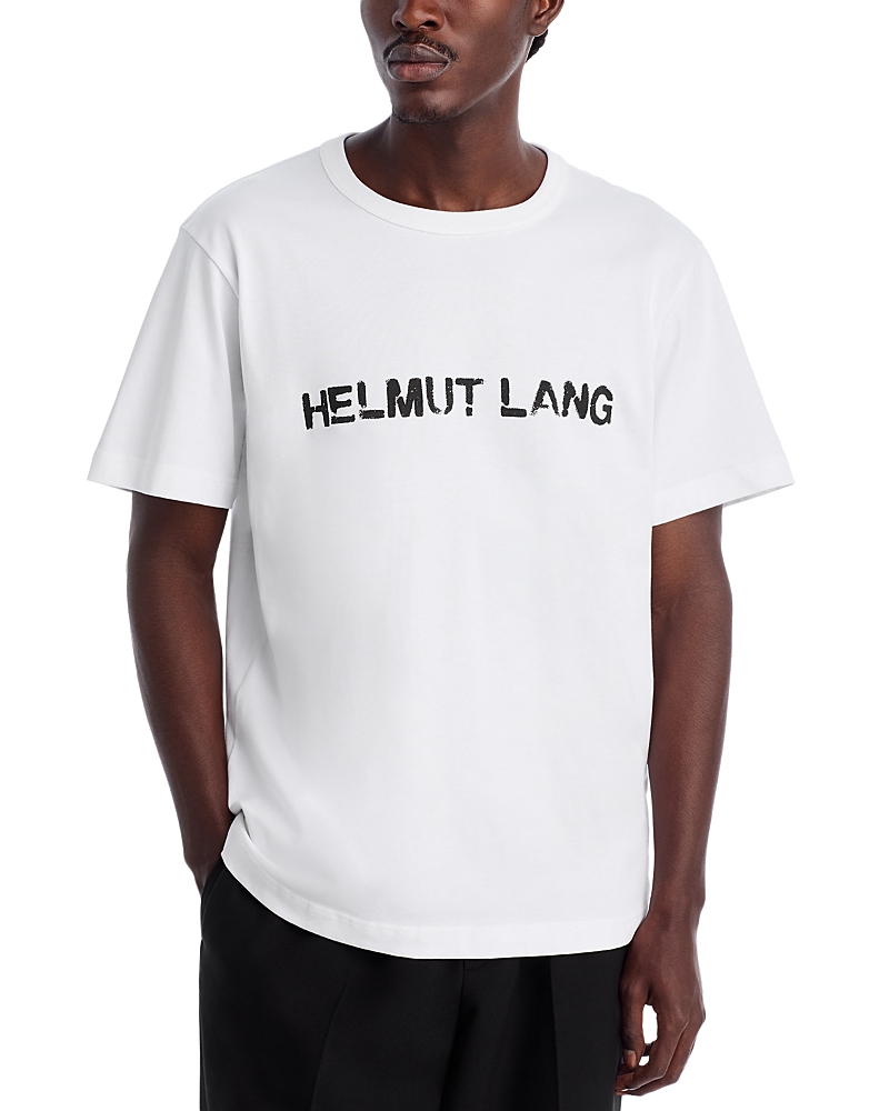 Helmut Lang Heavyweight Stencil Logo Graphic T-shirt In White