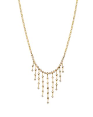 Diamond Droplet Necklace in 14K Yellow Gold, 1.65 tcw