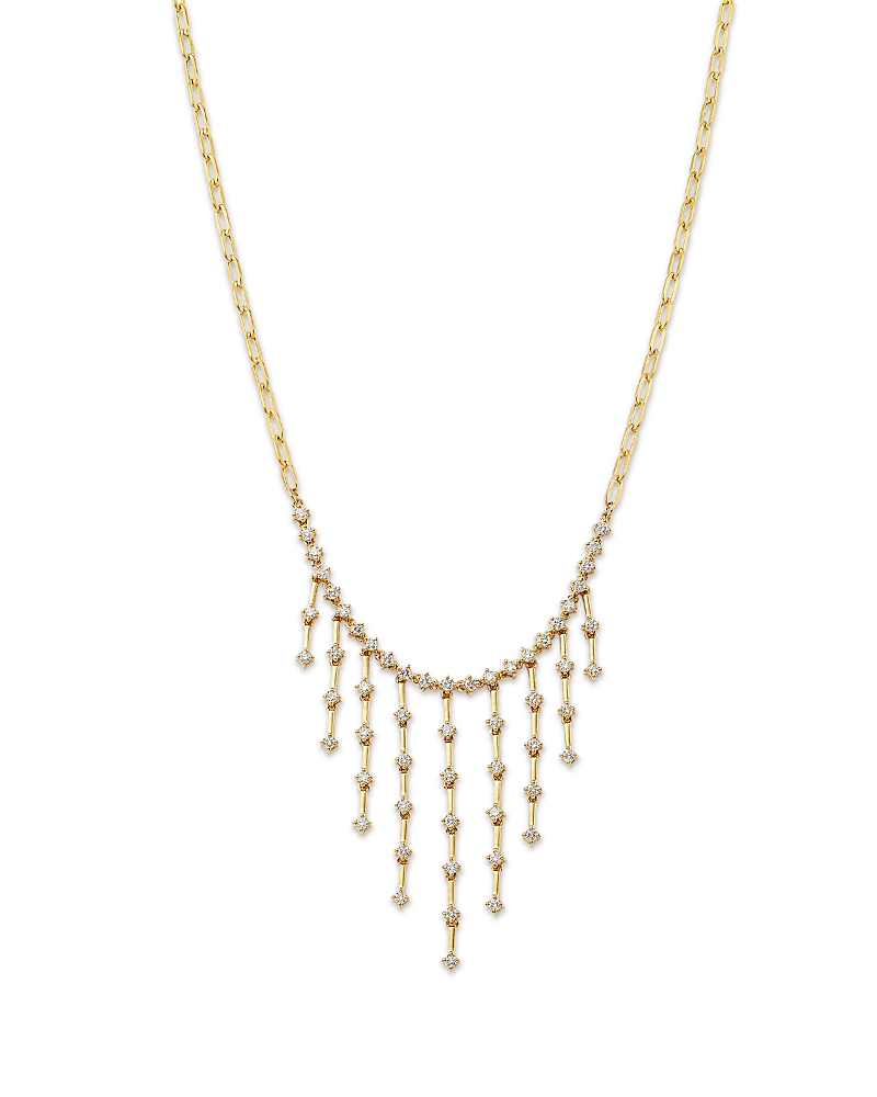 Bloomingdale's Fine Collection Diamond Droplet Necklace in 14K Yellow Gold, 1.65 tcw