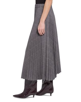 Pierra Pont&amp;eacute; Pleated Midi Skirt