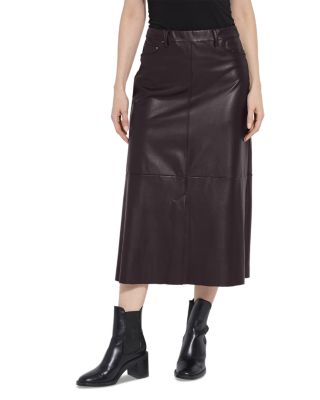 Warren Faux Leather Midi Skirt