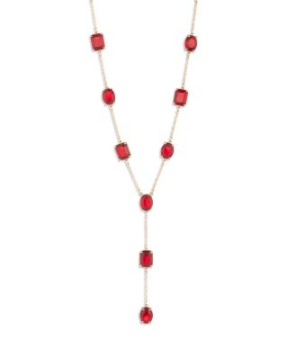 Stone Lariat Necklace, 16"-19" 