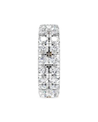 Diamond Double Row Eternity Band in 14K White Gold, 3.0 tcw