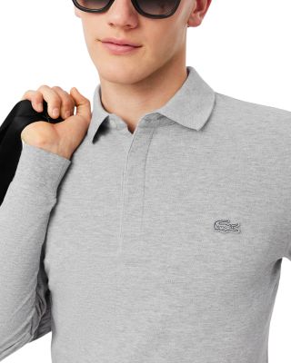 Long Sleeve Ribbed Collar Polo Shirt