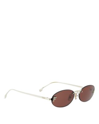 First Crystal Oval Sunglasses, 54mm