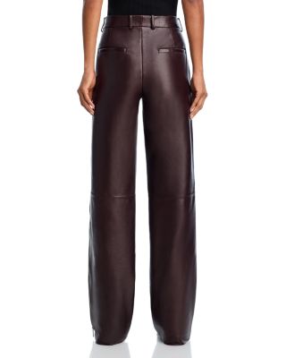 Leather Side Zipper Pants