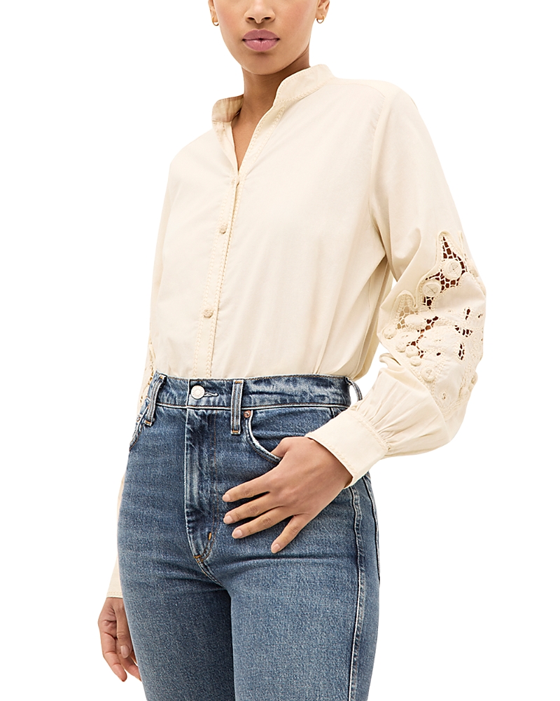 Marie Oliver Alden Embroidered Blouse In Neutral