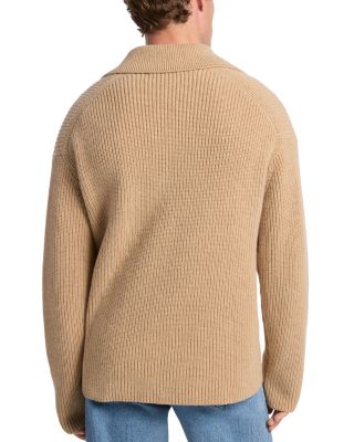 Textured Johnny Collar Sweater