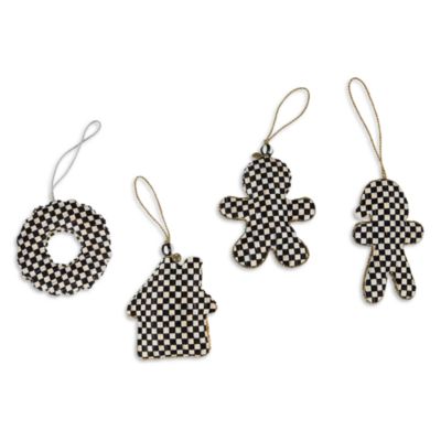 Gingerbread Beaded Ornaments, Set of 4