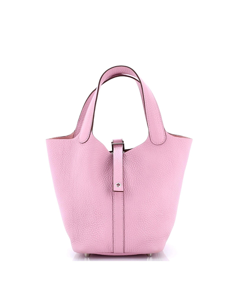Pre-owned Pre-owned Hermes Hermes Pm Picotin Lock Bag Clemence In Pink