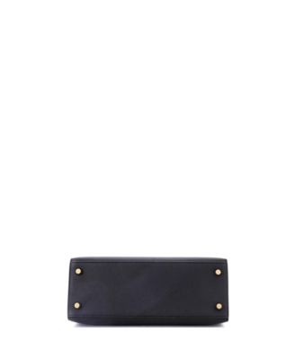 Kelly 25 Handbag Black Epsom with Gold Hardware