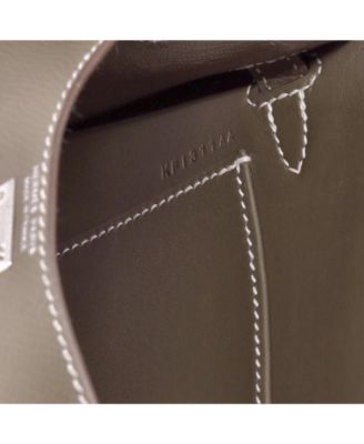  Kelly 20 Handbag Grey Epsom with Palladium Hardware