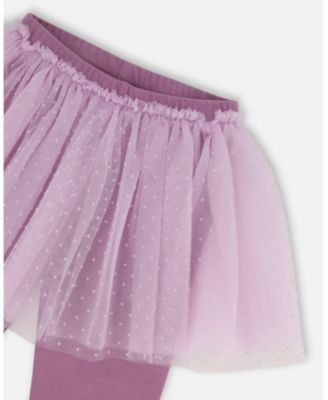 Girls' Leggings with Tulle Skirt - Little Kid