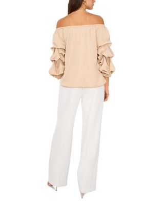 Off The Shoulder Bubble Sleeve Top