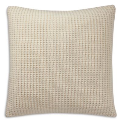 Reese Waffle-Knit Wool Throw Pillow, 20&amp;quot; x 20&amp;quot;