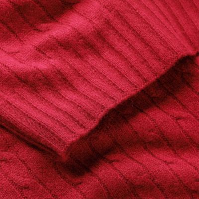 Cable Cashmere Throw Blanket