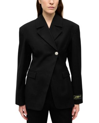 Asymmetrical Button Blazer