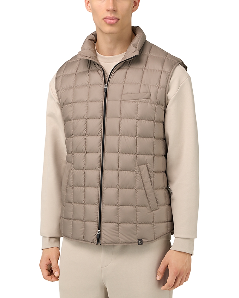 Boggi Milano Gilet In Technical Fabric With Goose Down