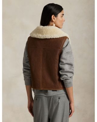 Shearling Full Zip Vest