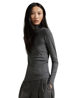 Stretch Blend Turtleneck Sweater