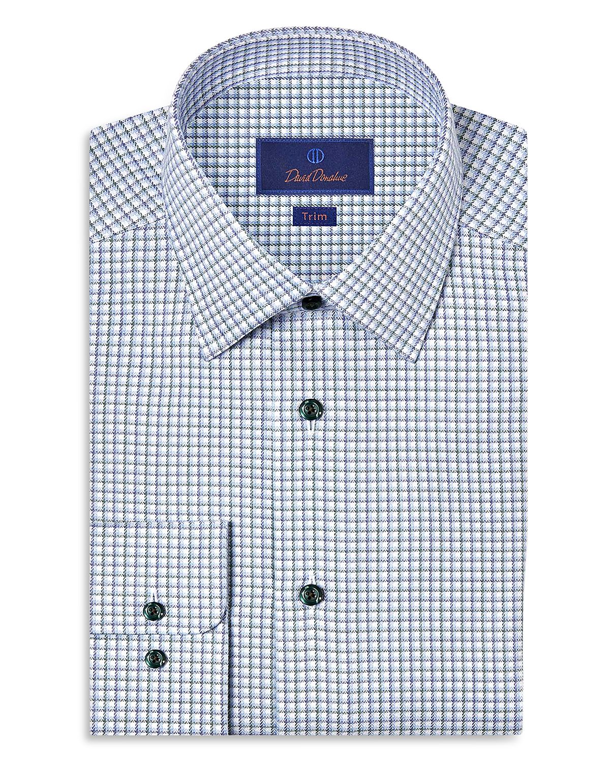 David Donahue Slim Fit Printed Dress Shirt