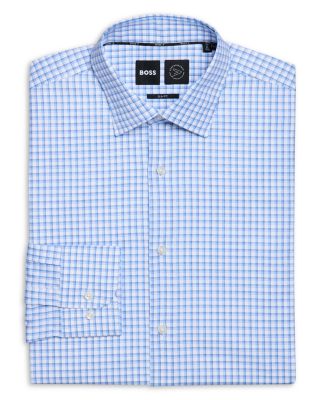 Performance Stretch Check Slim Fit Dress Shirt