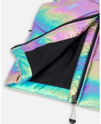 Girls' Quilted Mid-Season Sleeveless Vest Metallic - Little Kid