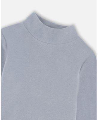  Girls' Super Soft Ribbed Mock Neck Top - Big Kid