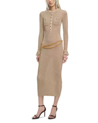 Ribbed Knit Midi Dress