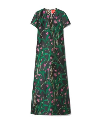 Swing Dress Bamboo Jacquard Black