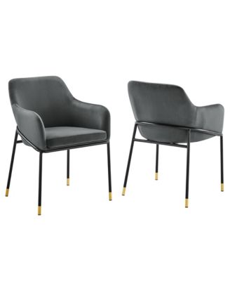 Jovi Performance Velvet Dining Armchair, Set of 2