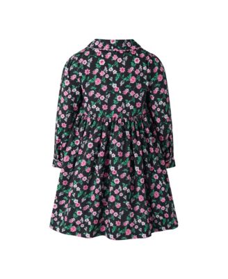  Girls' Floral Smocked Button-Front Dress - Little Kid, Big Kid