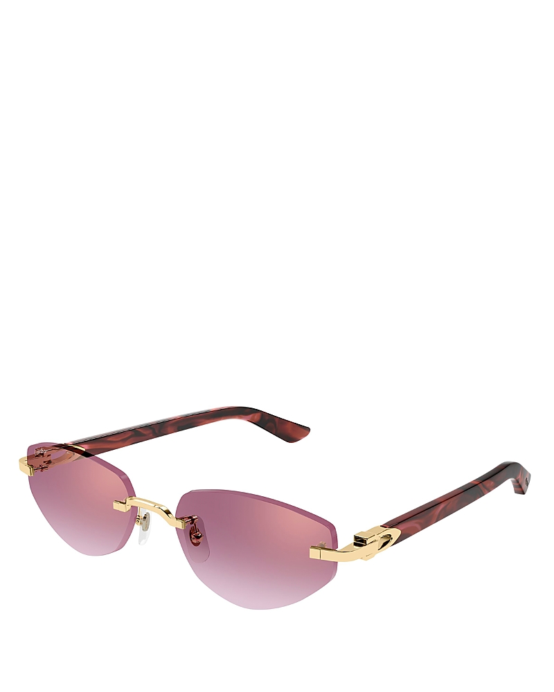 Cartier Geometric Sunglasses, 56mm