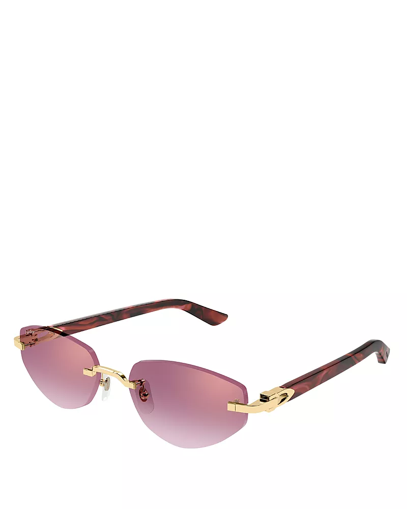 Cartier Geometric Sunglasses, 56mm
