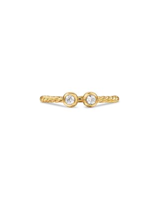Petite Modern Renaissance&reg; Open Round Ring in 18K Yellow Gold with Diamonds, 3.9mm
