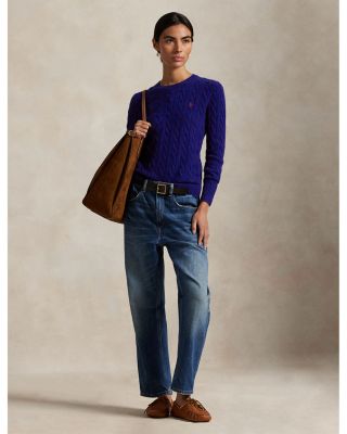 Cable Wool Cashmere Crewneck Sweater