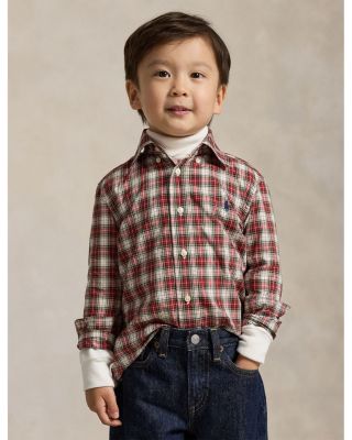Boys' Plaid Cotton Poplin Shirt - Little Kid