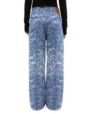 Tapestry Baggy Jeans in Mid Blue Stone