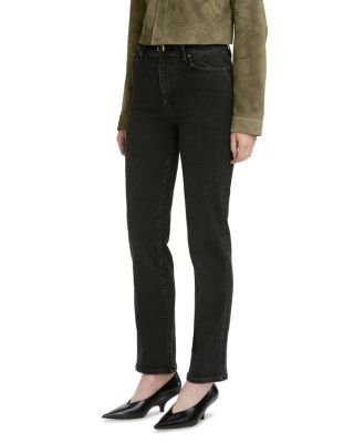Pixie Le Sleek High Rise Straight Leg Jeans in Meteor