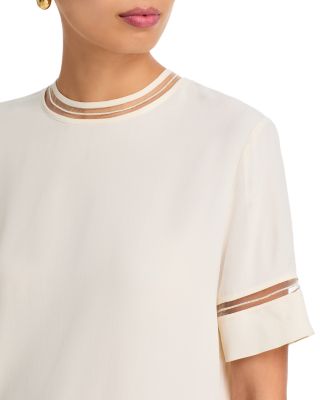 Manica Corta Mesh Trim Top