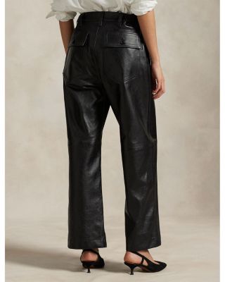 The Leather Wide Leg Crop Ricky Pant