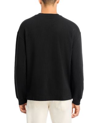 Cotton Waffle Textured Long Sleeve Tee