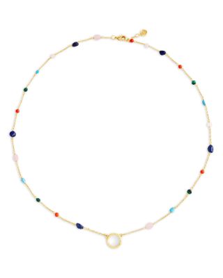 Milos Bead Station Strand Necklace, 24"-25"