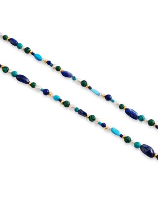 Milos Beaded Collar Necklace, 16.5"-17.5"