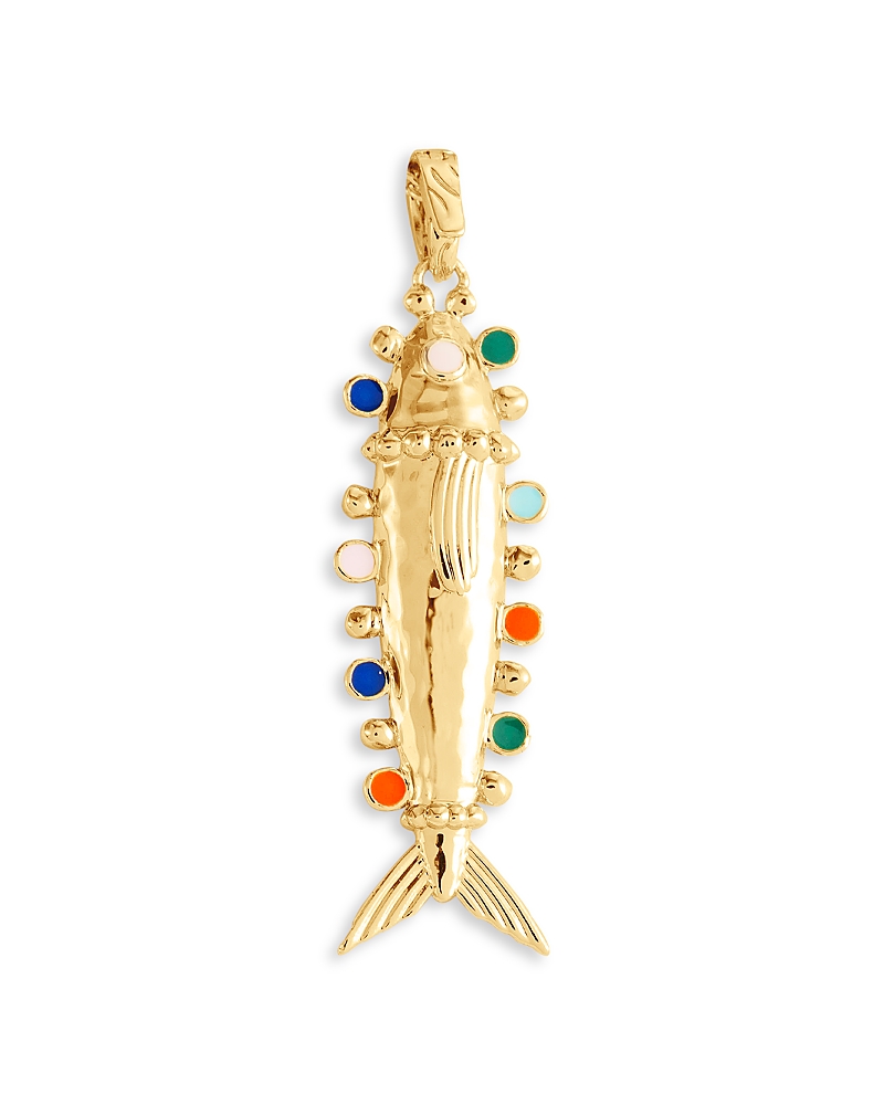 Anabel Aram Milos Medium Fish Charm In Gold
